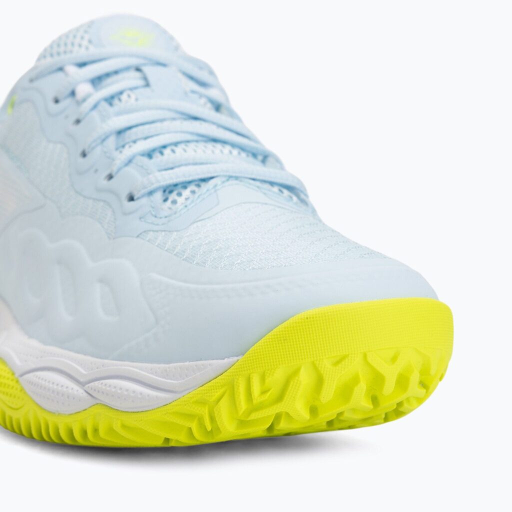 Женские теннисные кроссовки Mizuno Wave Enforce Court CC W ice water/lightning yellow/ancient