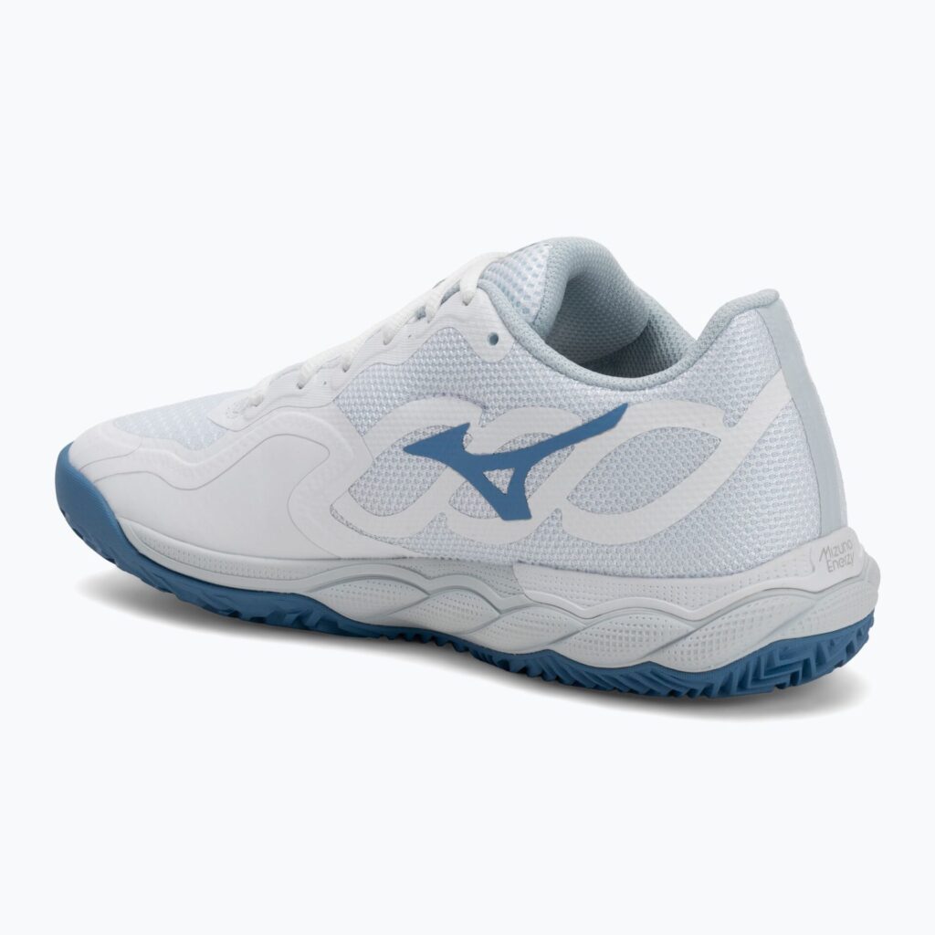 Женские теннисные кроссовки Mizuno Wave Enforce Court CC W white/ parisian blue/ plein air