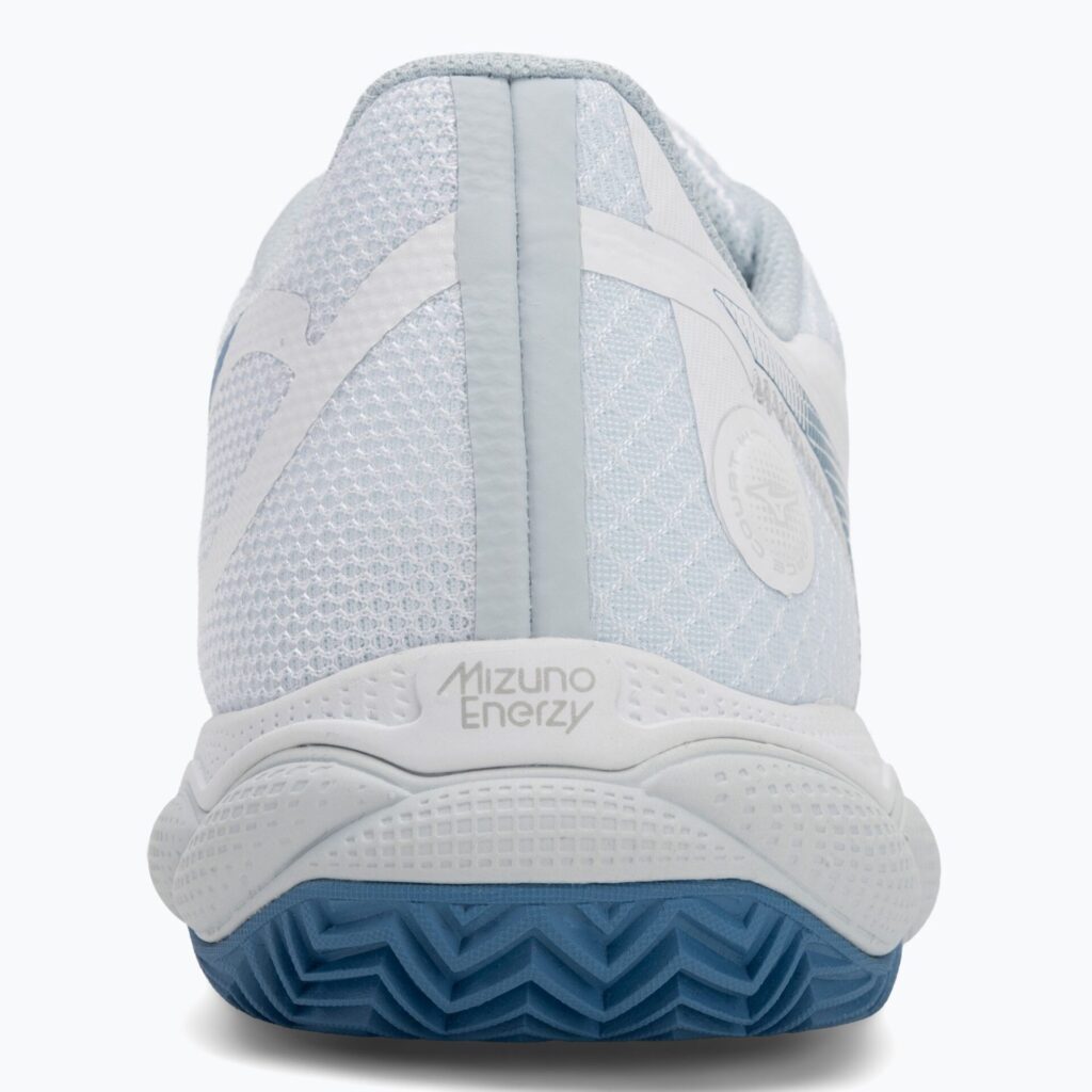 Женские теннисные кроссовки Mizuno Wave Enforce Court CC W white/ parisian blue/ plein air