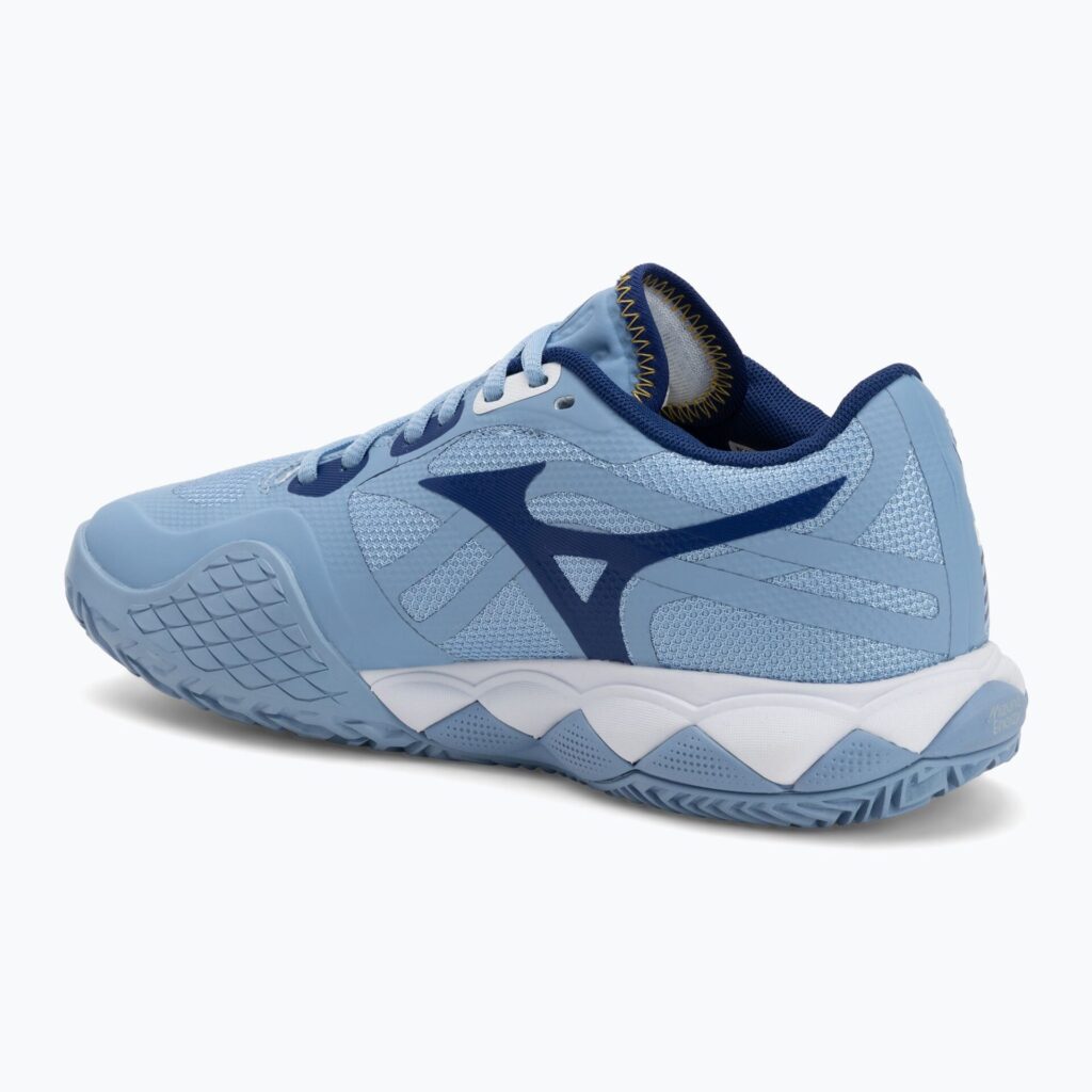 Женские теннисные кроссовки Mizuno Wave Enforce Tour 2 CC bel air blue/ white/ bellwether blue