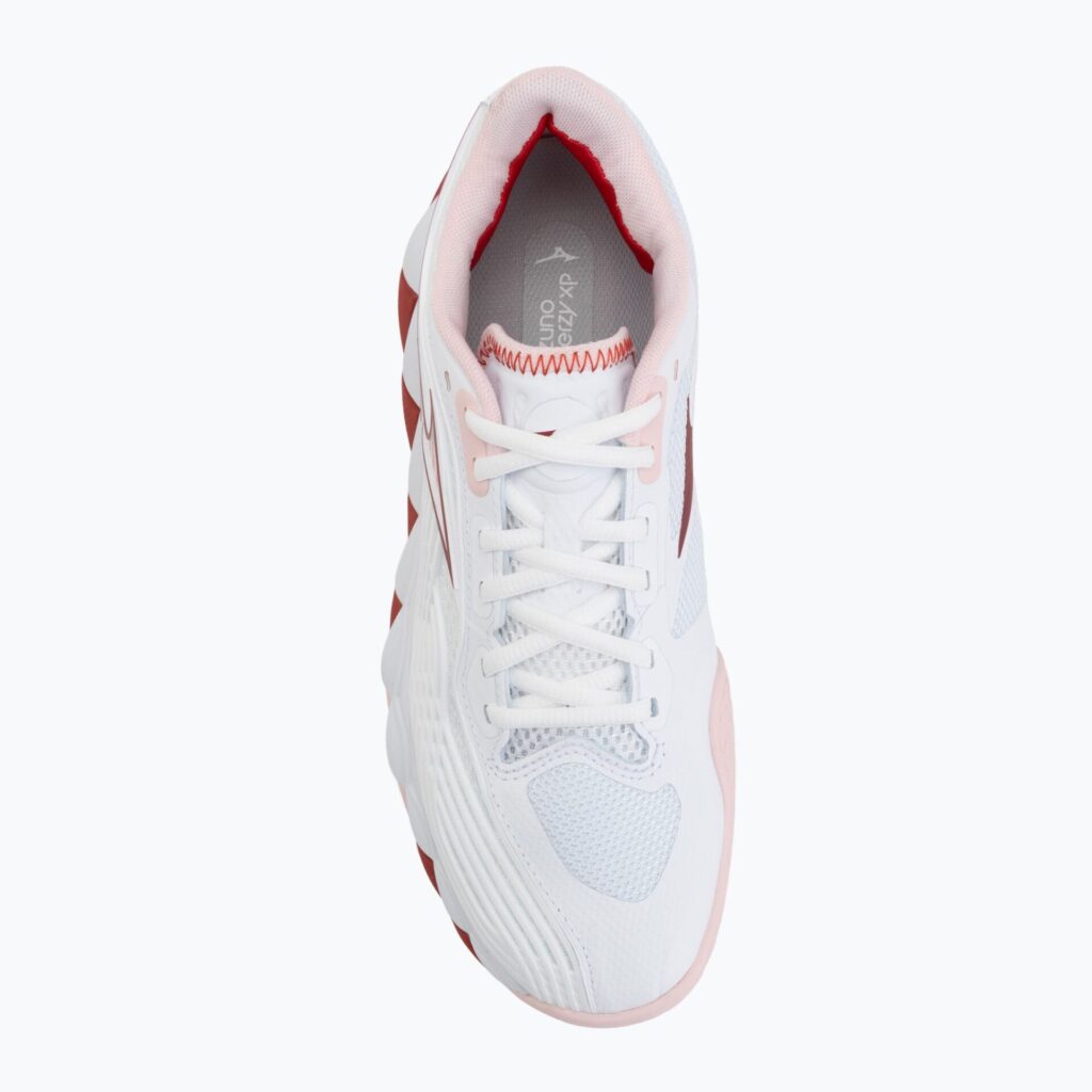Женские теннисные кроссовки Mizuno Wave Enforce Tour 2 CC white/pinkesque/barbados/cherr