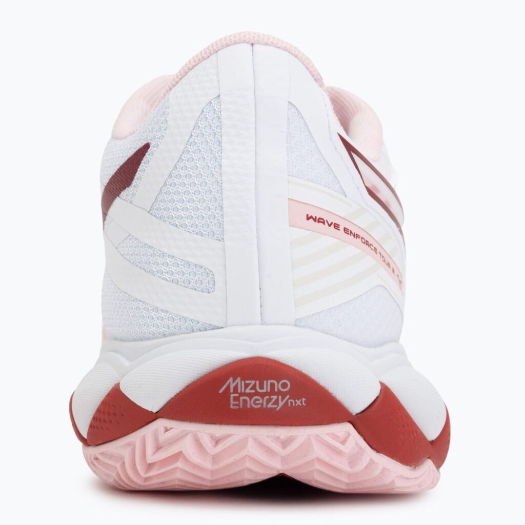 Женские теннисные кроссовки Mizuno Wave Enforce Tour 2 CC white/pinkesque/barbados/cherr