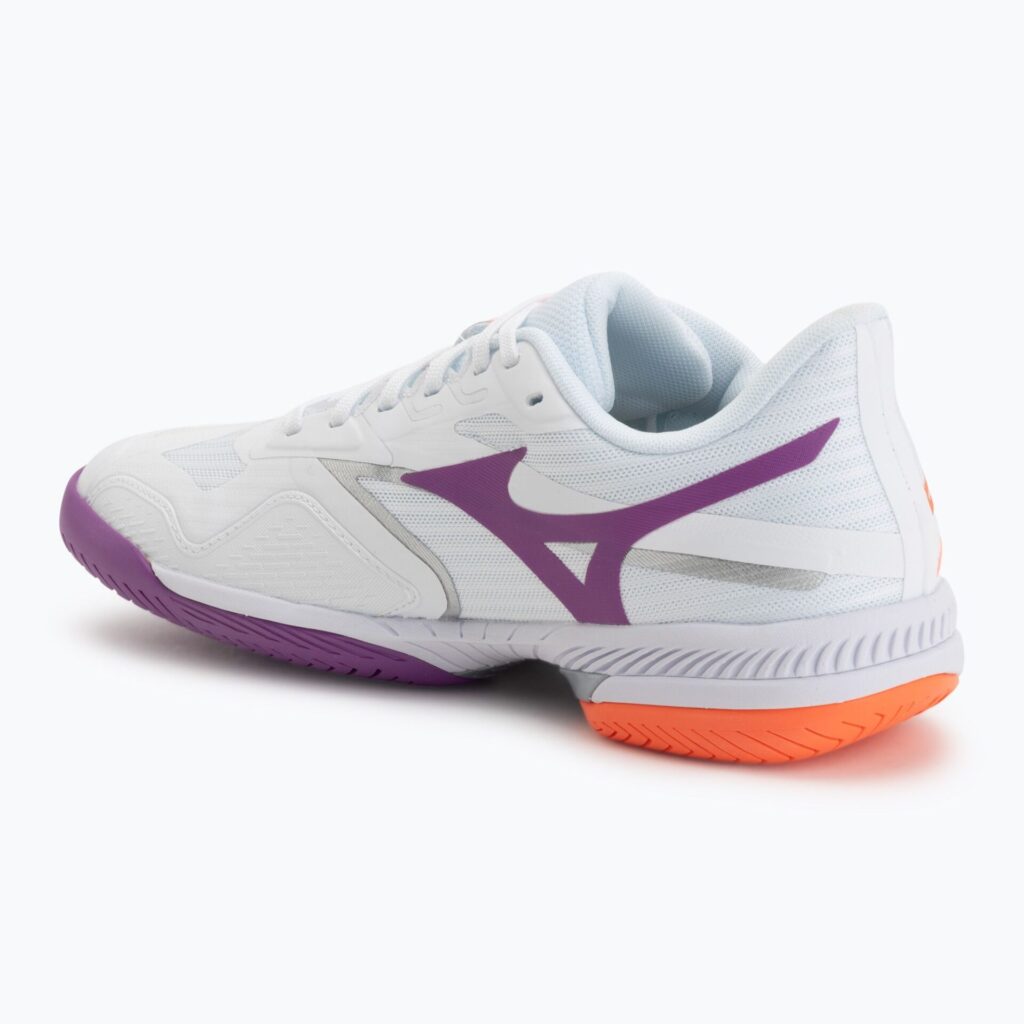 Женские теннисные кроссовки Mizuno Wave Exceed Court AC white/dahlia/lava orange