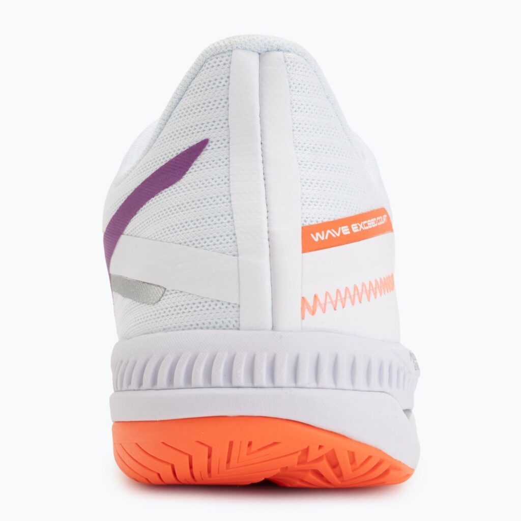 Женские теннисные кроссовки Mizuno Wave Exceed Court AC white/dahlia/lava orange