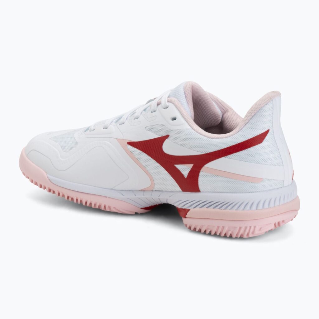 Женские теннисные кроссовки Mizuno Wave Exceed Court CC W white/pinkesque/barbados cherr
