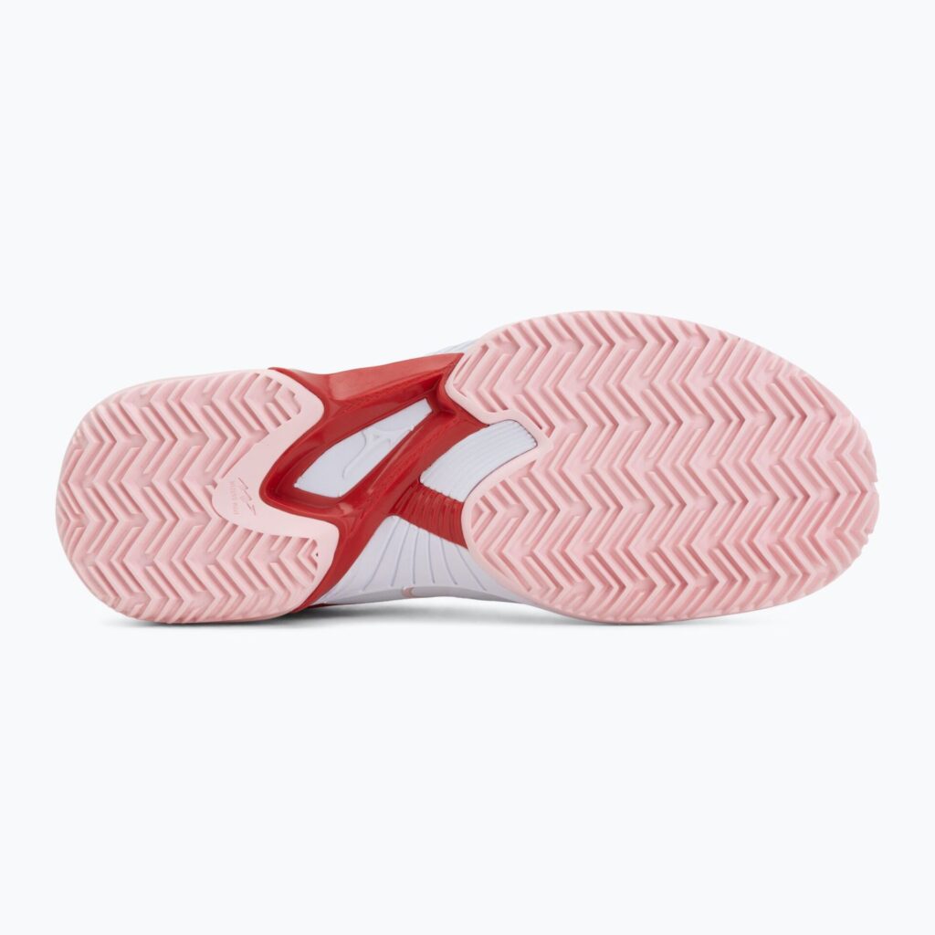 Женские теннисные кроссовки Mizuno Wave Exceed Court CC W white/pinkesque/barbados cherr