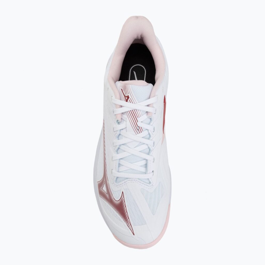 Женские теннисные кроссовки Mizuno Wave Exceed Court CC W white/pinkesque/barbados cherr