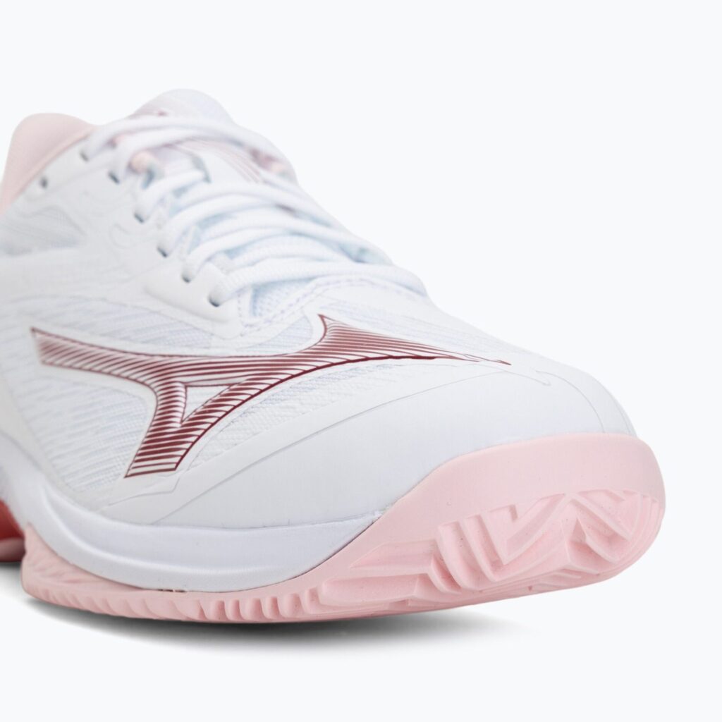 Женские теннисные кроссовки Mizuno Wave Exceed Court CC W white/pinkesque/barbados cherr