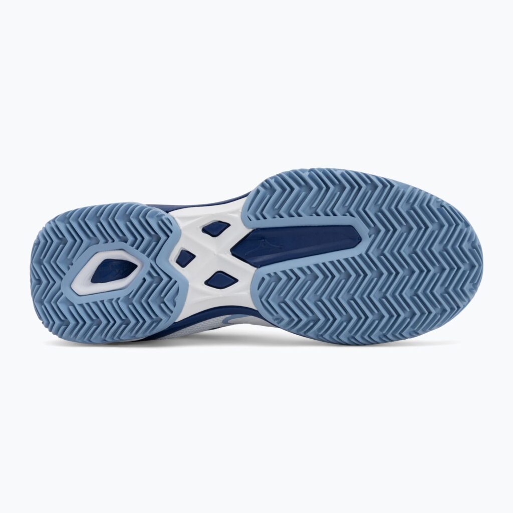 Женские Теннисные кроссовки Mizuno Wave Exceed Light 2 CC white/ bellwether blue/ bel air blue