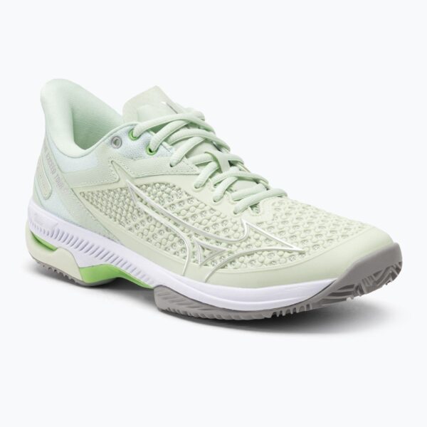 Женские Теннисные кроссовки Mizuno Wave Exceed Tour 5 CC ambroshia/silver/techno green