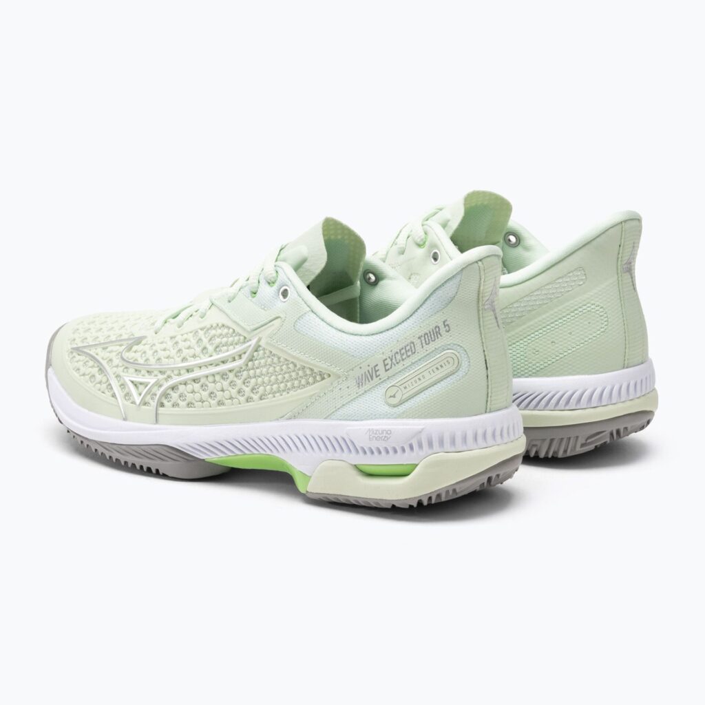 Женские Теннисные кроссовки Mizuno Wave Exceed Tour 5 CC ambroshia/silver/techno green