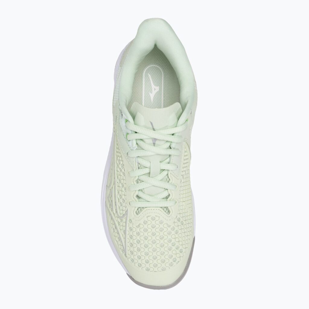 Женские Теннисные кроссовки Mizuno Wave Exceed Tour 5 CC ambroshia/silver/techno green