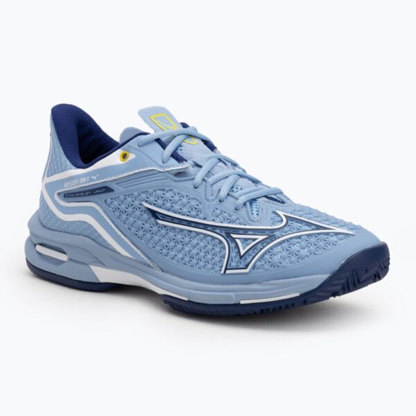 Женские теннисные кроссовки Mizuno Wave Exceed Tour 6 CC bel air blue/ bellwether blue/ white