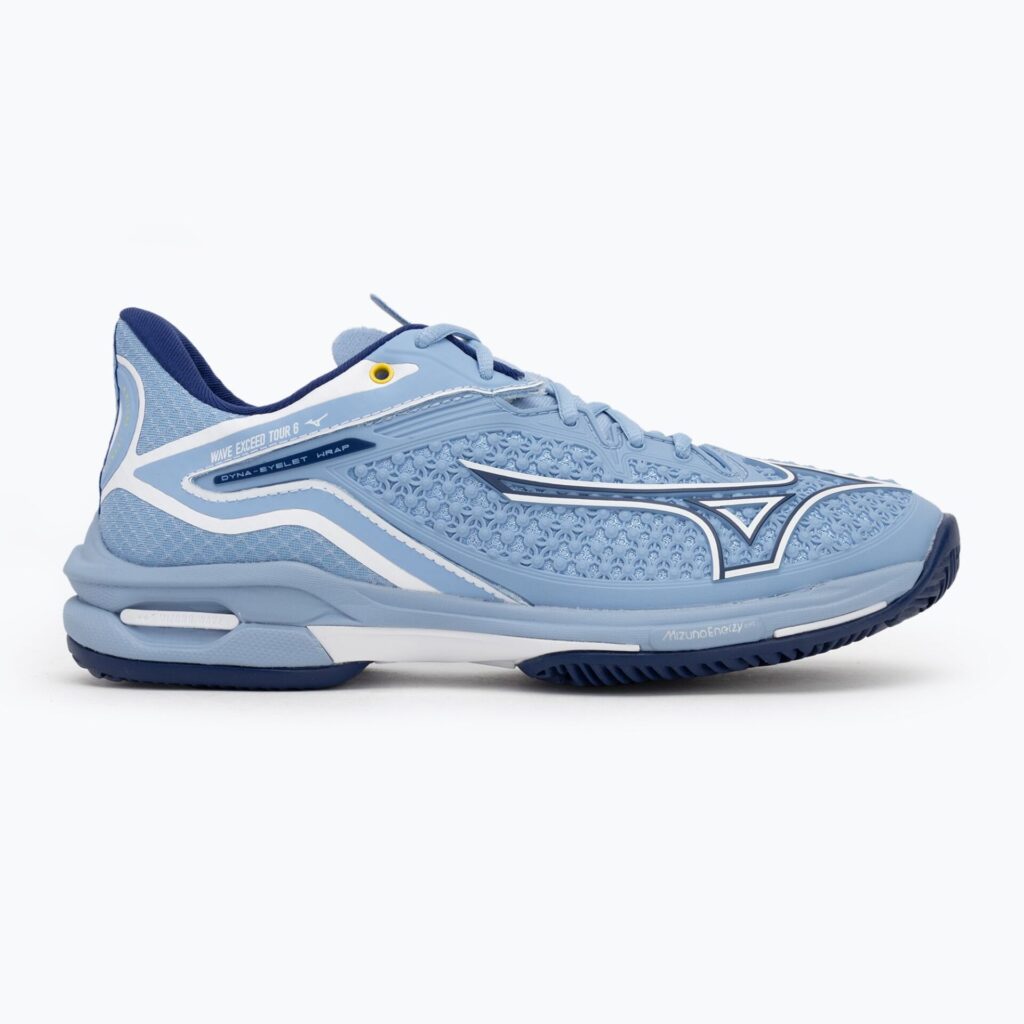 Женские теннисные кроссовки Mizuno Wave Exceed Tour 6 CC bel air blue/ bellwether blue/ white