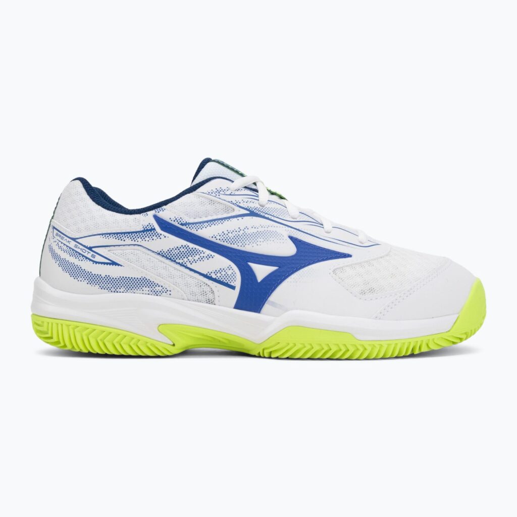 Теннисные кроссовки Mizuno Break Shot 5 CC white/dazzling blue/ lightning