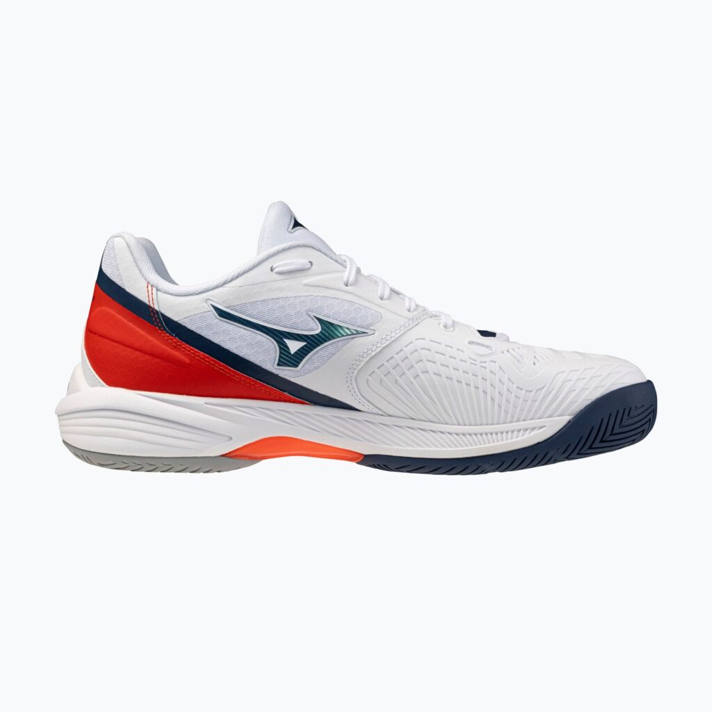 Теннисные кроссовки Mizuno Neo Ace AC white/insignia blue/orange