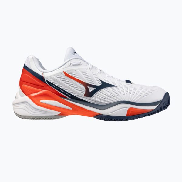 Теннисные кроссовки Mizuno Neo Ace CC white/insignia blue/orange