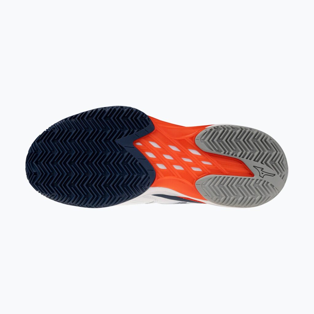 Теннисные кроссовки Mizuno Neo Ace CC white/insignia blue/orange