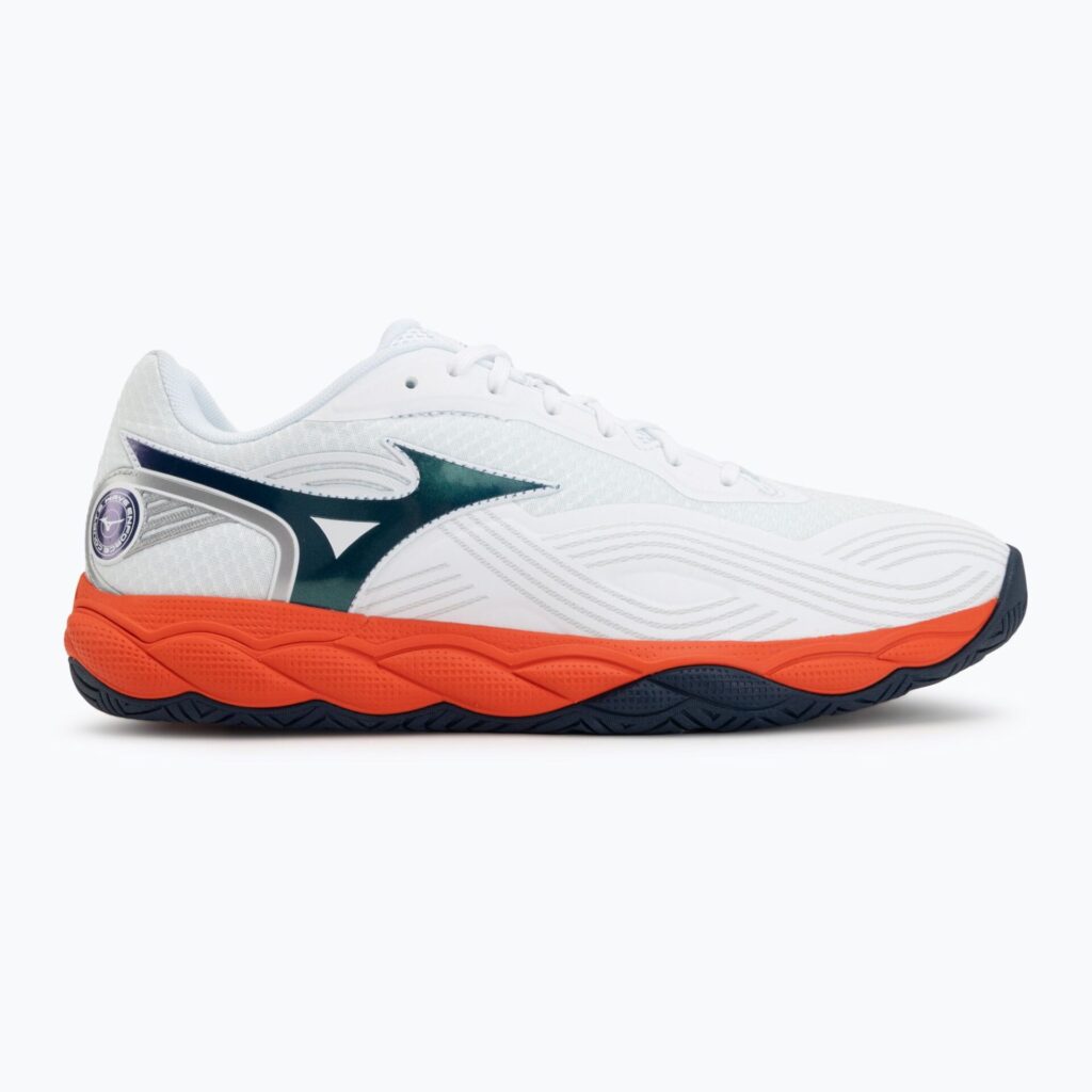 Теннисные кроссовки Mizuno Wave Enforce Court 2 AC white/insignia blue/orange