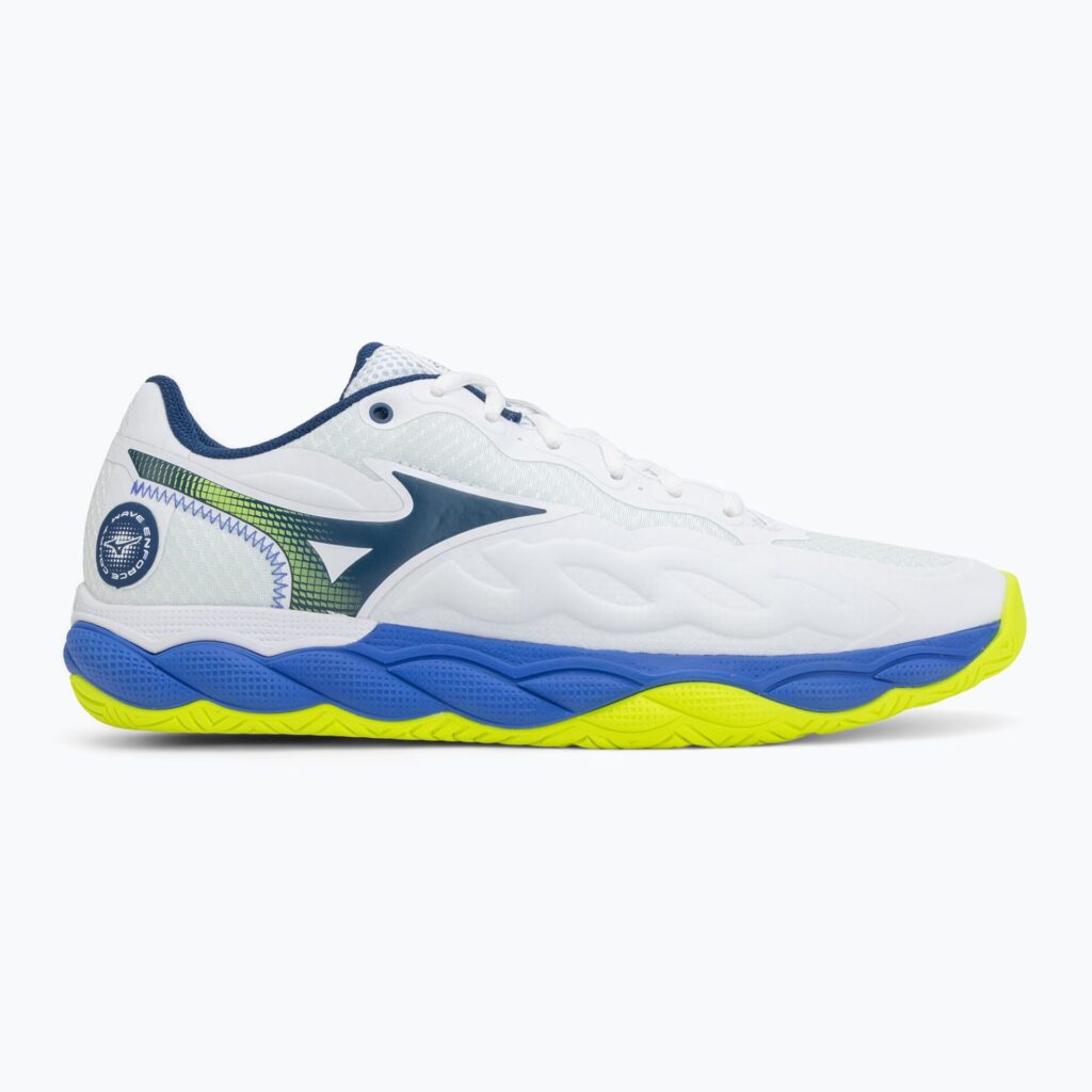 Теннисные кроссовки Mizuno Wave Enforce Court AC white/dazzling blue/ lightning