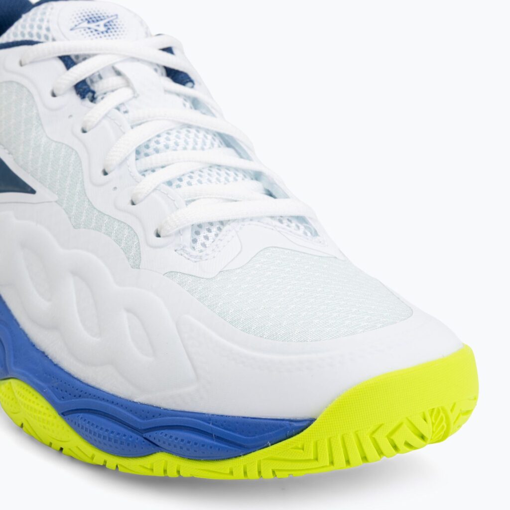 Теннисные кроссовки Mizuno Wave Enforce Court AC white/dazzling blue/ lightning