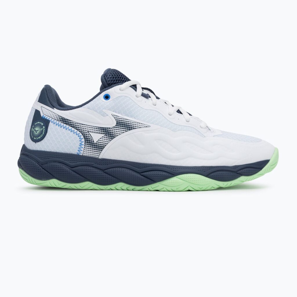 Теннисные кроссовки Mizuno Wave Enforce Court AC white/ vintage indigo/ neo mint