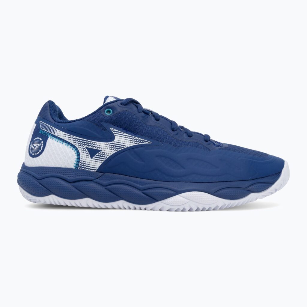 Теннисные кроссовки Mizuno Wave Enforce Court CC bellwether blue/ white/ fjord blue