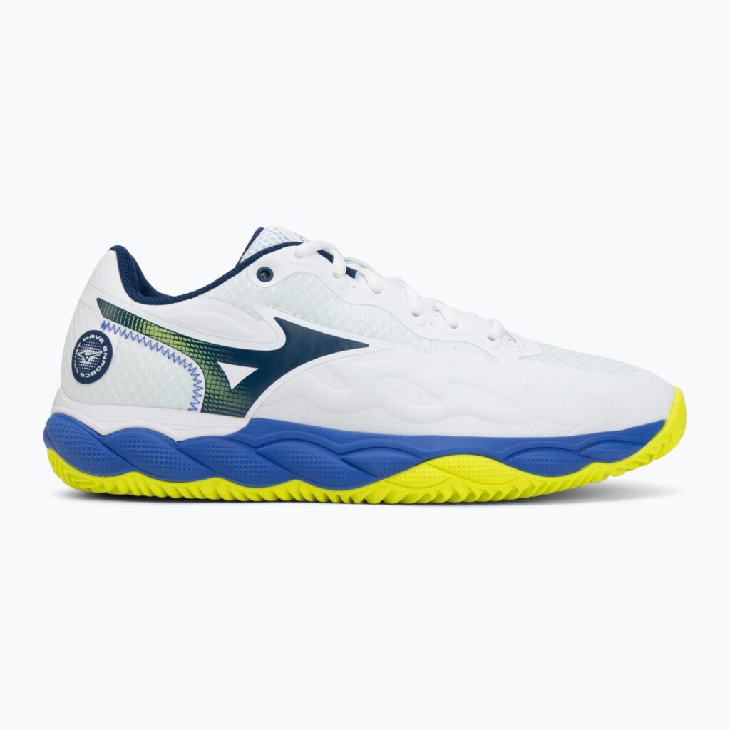 Теннисные кроссовки Mizuno Wave Enforce Court CC white/dazzling blue/ lightning