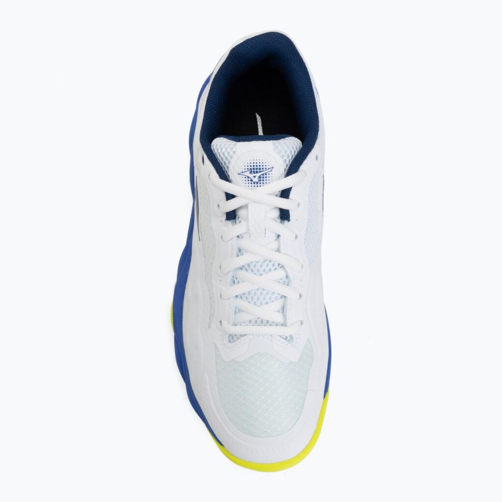 Теннисные кроссовки Mizuno Wave Enforce Court CC white/dazzling blue/ lightning