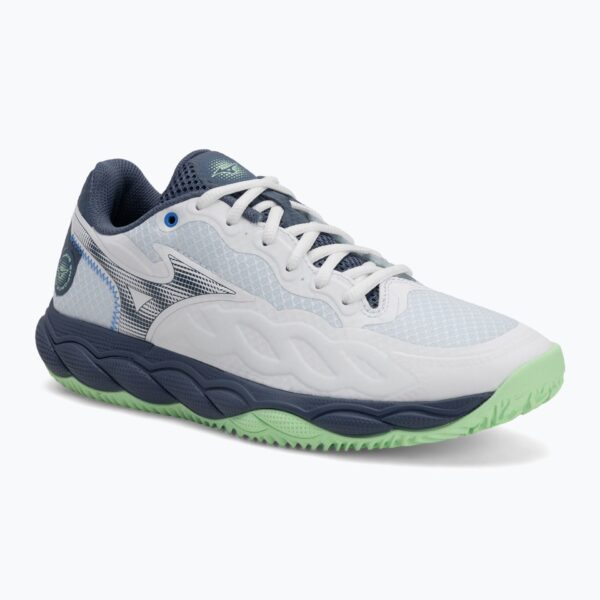 Теннисные кроссовки Mizuno Wave Enforce Court CC white/ vintage indigo/ neo mint