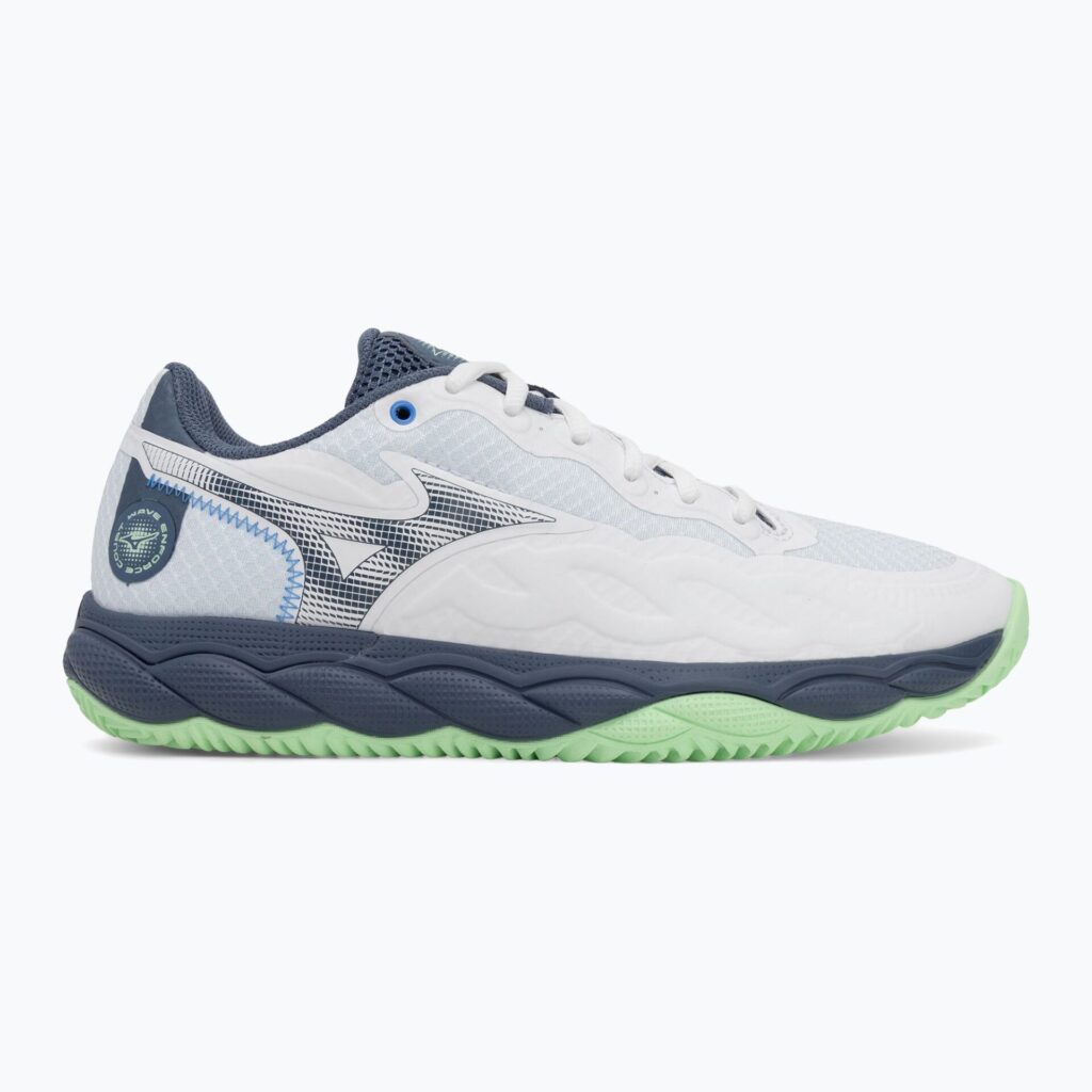 Теннисные кроссовки Mizuno Wave Enforce Court CC white/ vintage indigo/ neo mint