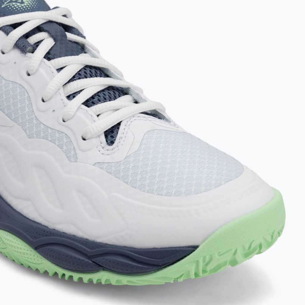Теннисные кроссовки Mizuno Wave Enforce Court CC white/ vintage indigo/ neo mint