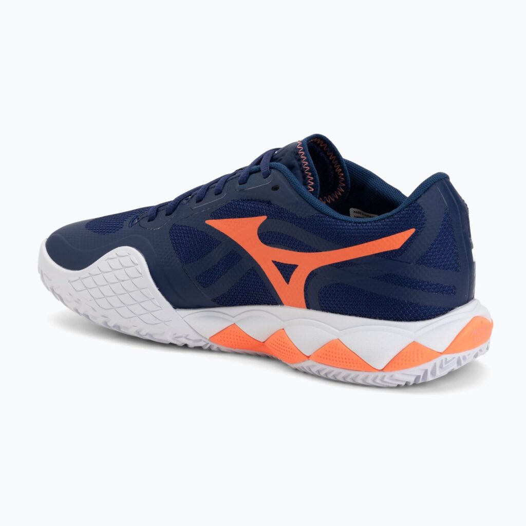 Теннисные кроссовки Mizuno Wave Enforce Tour 2 CC beacon blue/white/lava orange
