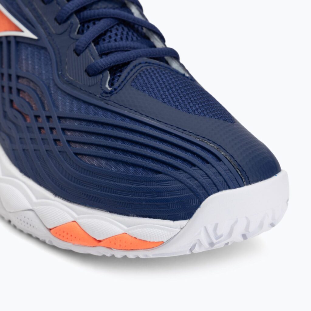 Теннисные кроссовки Mizuno Wave Enforce Tour 2 CC beacon blue/white/lava orange