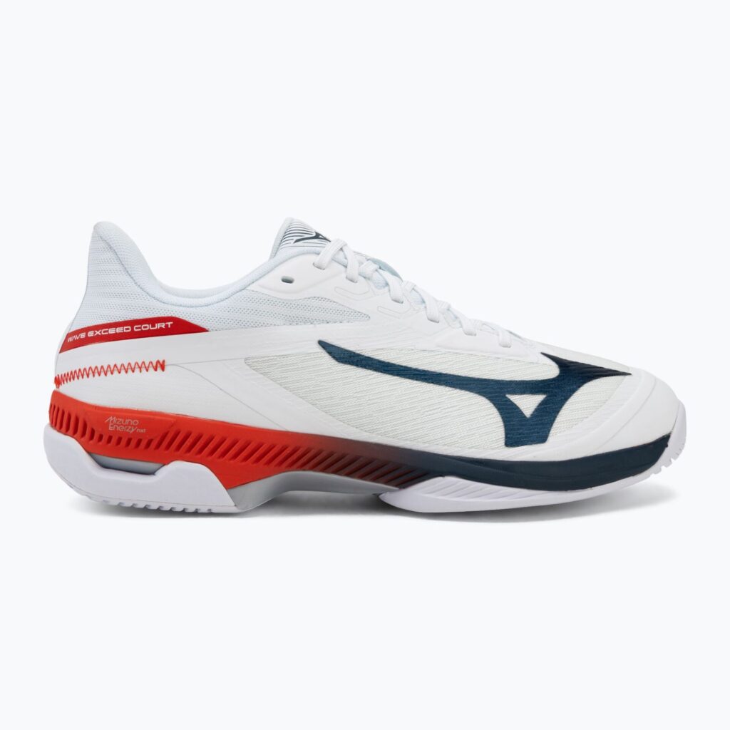 Теннисные кроссовки Mizuno Wave Exceed Court AC white/insignia blue/orange