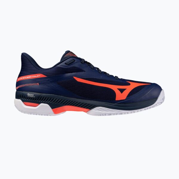 Теннисные кроссовки Mizuno Wave Exceed Court CC beacon blue/lava orange/white
