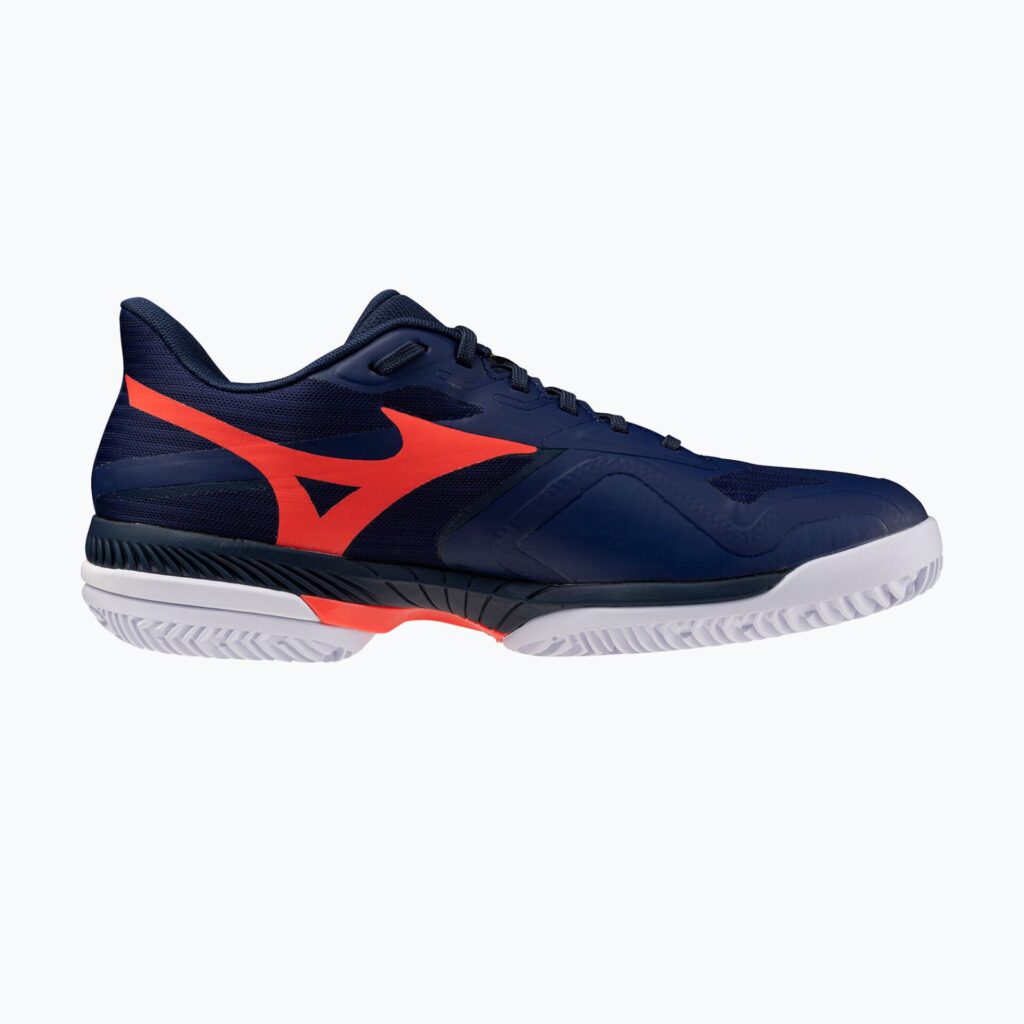 Теннисные кроссовки Mizuno Wave Exceed Court CC beacon blue/lava orange/white
