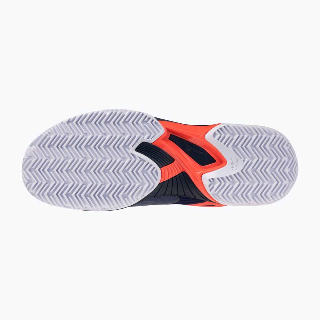 Теннисные кроссовки Mizuno Wave Exceed Court CC beacon blue/lava orange/white
