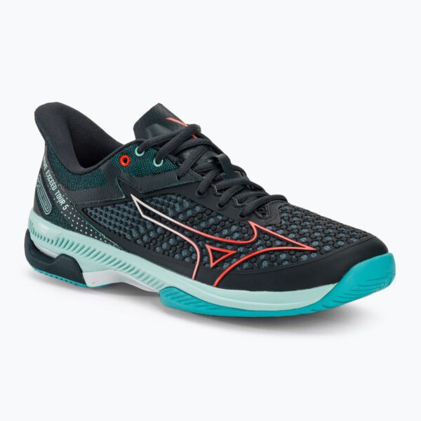 Теннисные кроссовки Mizuno Wave Exceed Tour 5 AC collegiate blue/soleil/tanager turquoise