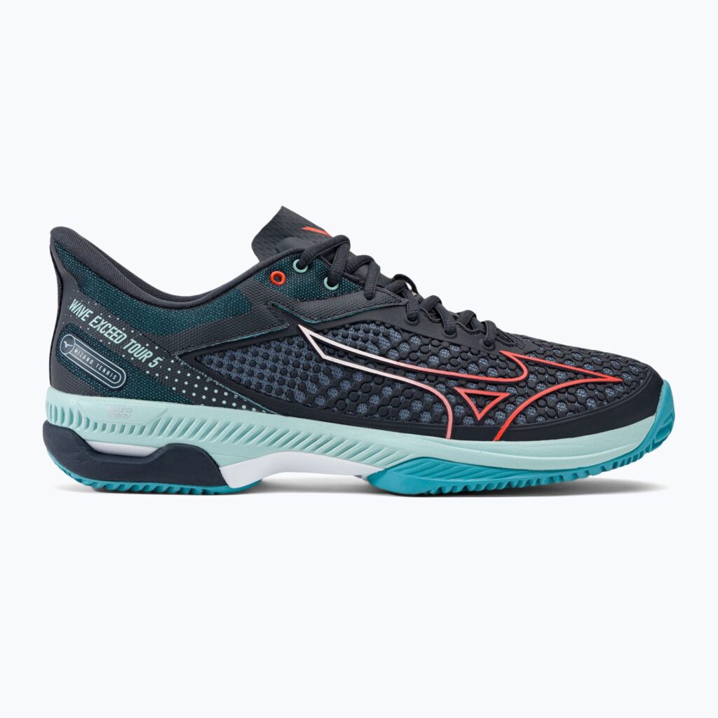 Теннисные кроссовки Mizuno Wave Exceed Tour 5 CC collegiate blue/soleil/tanager turquoise