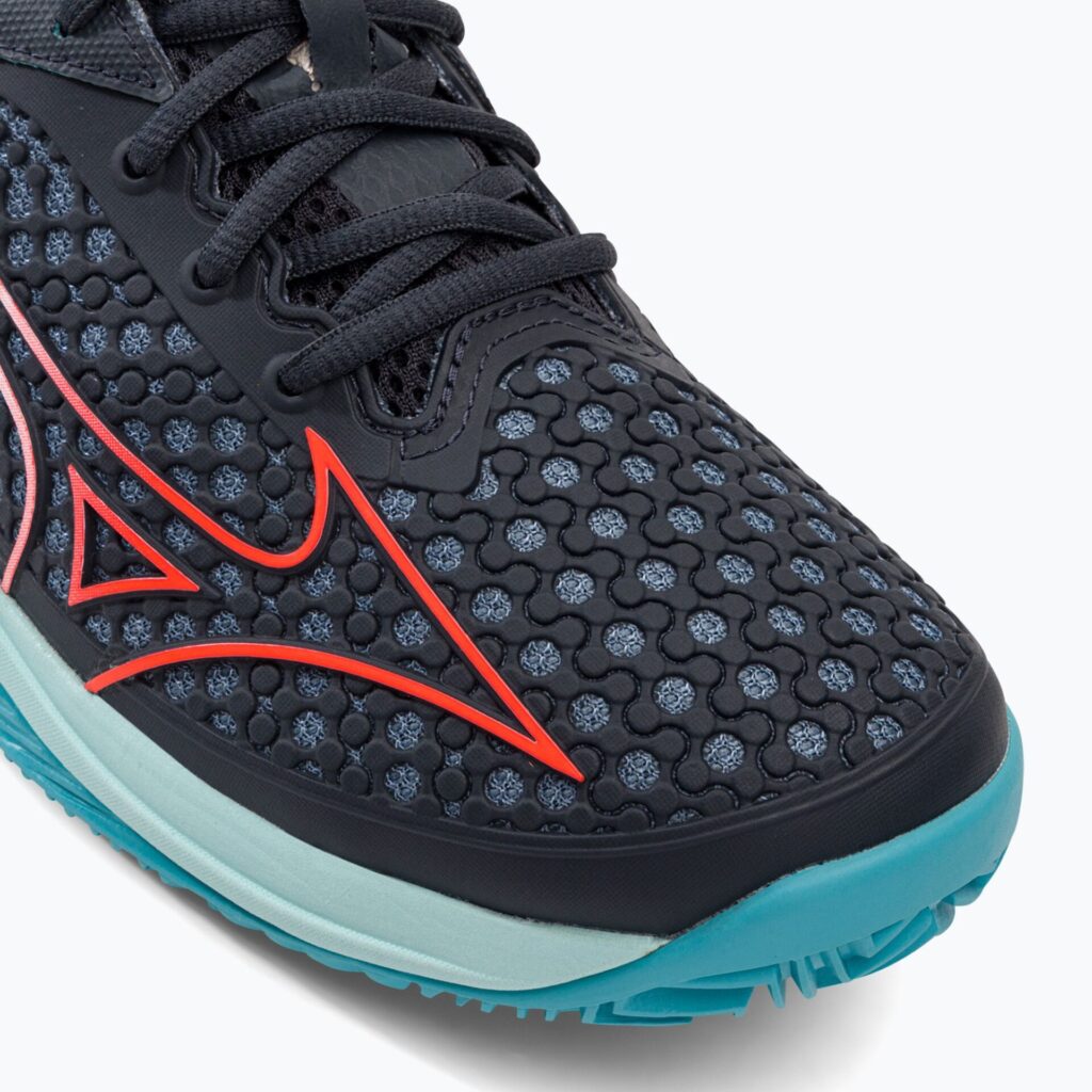 Теннисные кроссовки Mizuno Wave Exceed Tour 5 CC collegiate blue/soleil/tanager turquoise