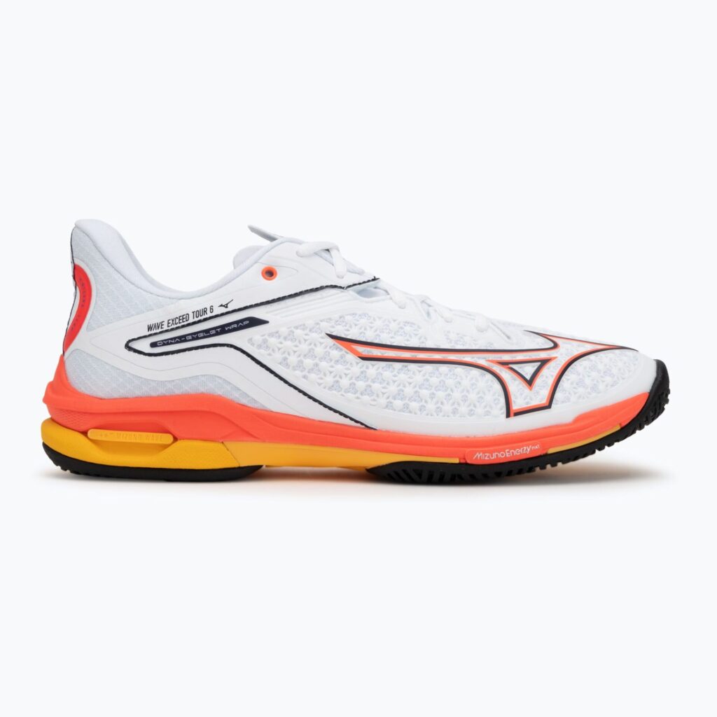 Теннисные кроссовки Mizuno Wave Exceed Tour 6 AC white/fiery coral 2/citrus