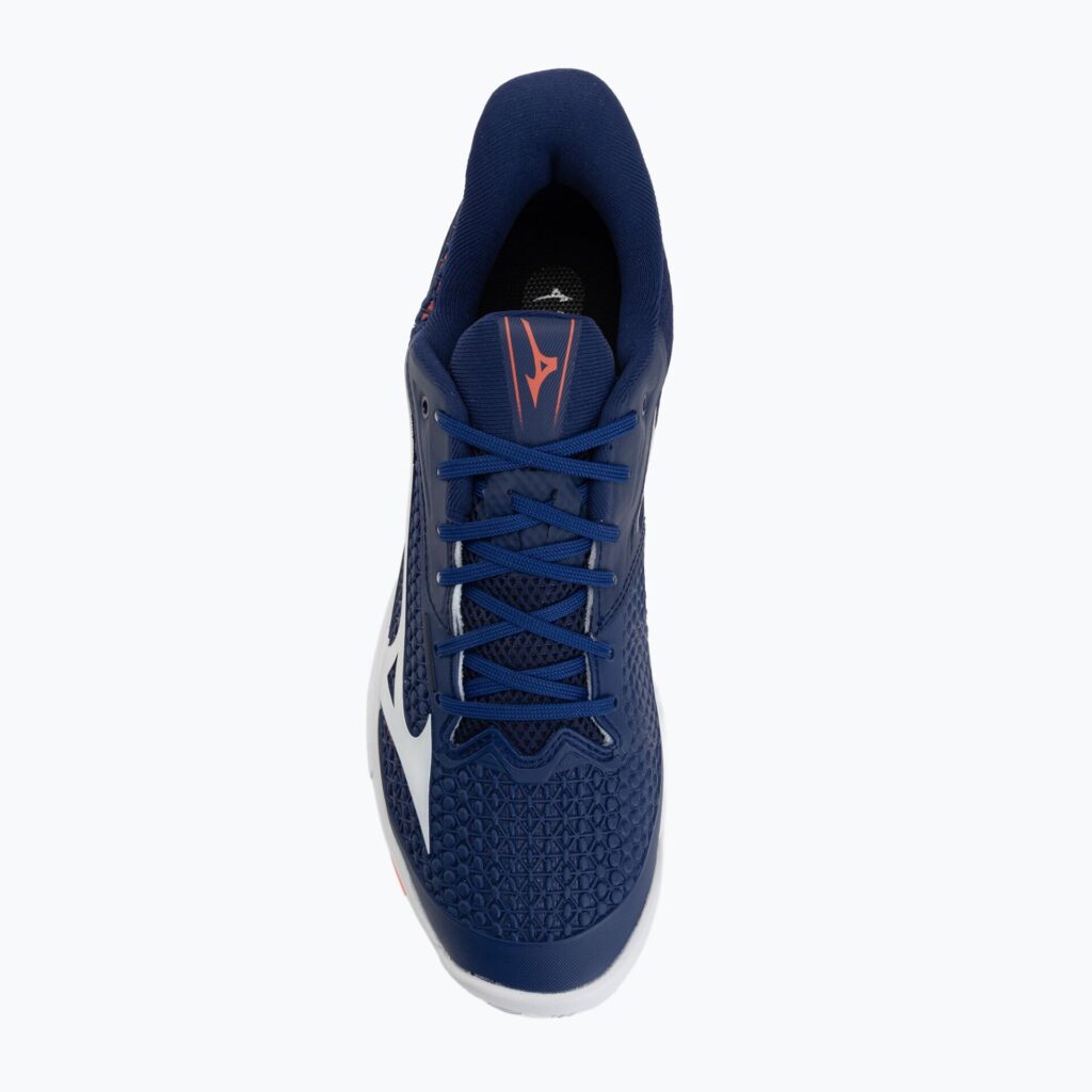 Теннисные кроссовки Mizuno Wave Exceed Tour 7 CC beacon blue/white/lava orange