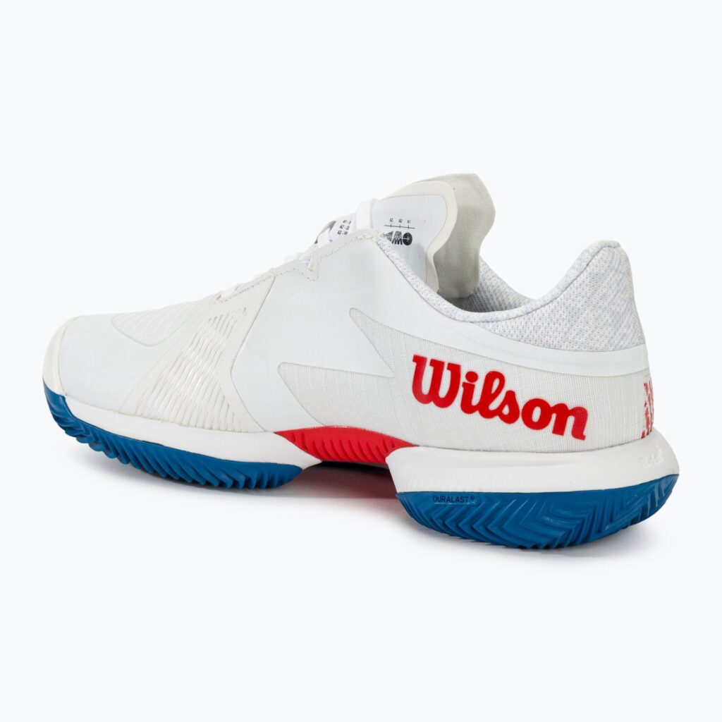 Теннисные кроссовки мужские Kaos Swift 1.5 Clay white/deja vu blue/wilson red