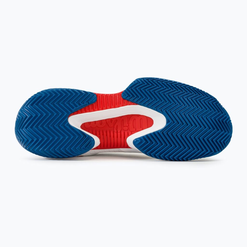 Теннисные кроссовки мужские Kaos Swift 1.5 Clay white/deja vu blue/wilson red