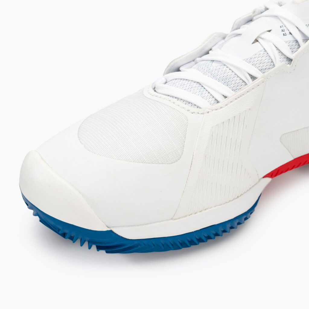 Теннисные кроссовки мужские Kaos Swift 1.5 Clay white/deja vu blue/wilson red