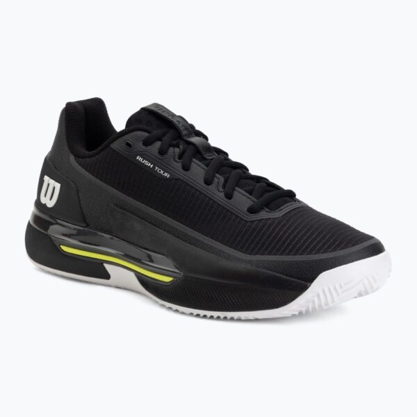 Теннисные кроссовки мужские Rush Pro 5 Tour Clay black/white/safety yellow
