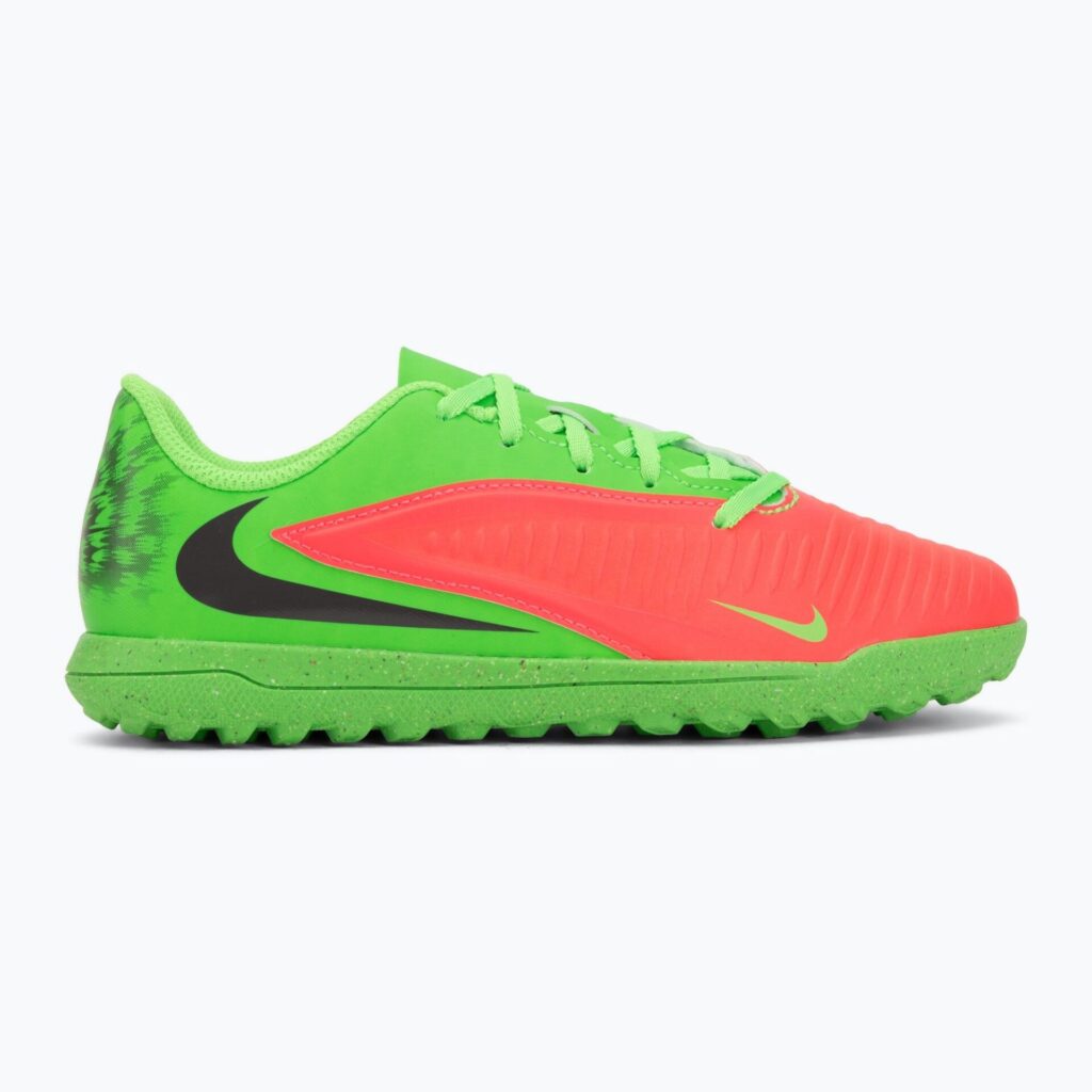 Детские футбольные бутсы Nike Jr. Phantom 6 Club Erling Haaland TF hot punch/green strike/black