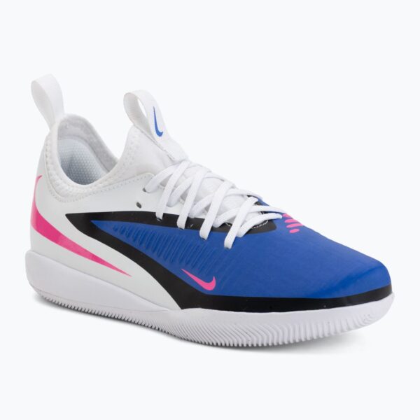 Детские футбольные бутсы Nike Jr. Phantom 6 Low Academy IN racer blue/white/pink blast
