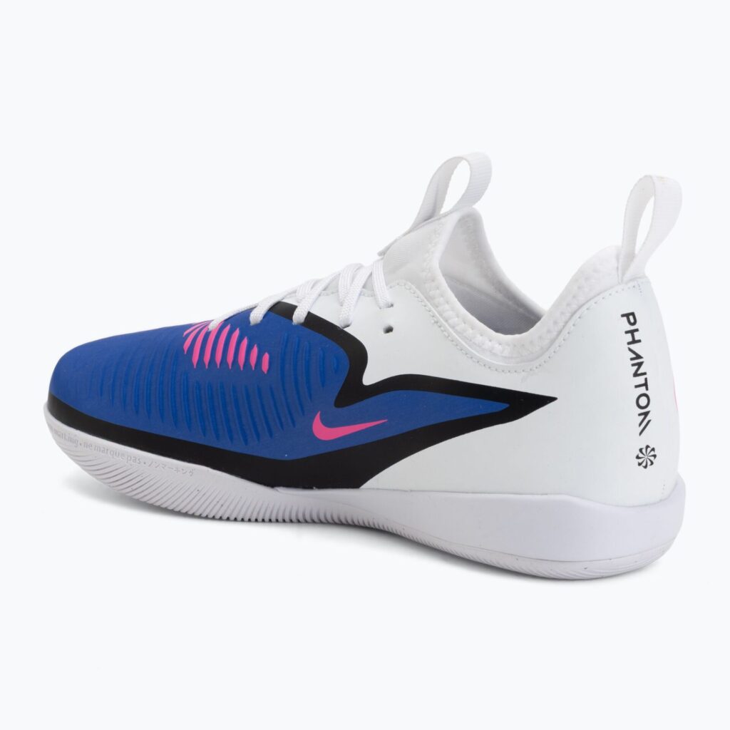 Детские футбольные бутсы Nike Jr. Phantom 6 Low Academy IN racer blue/white/pink blast